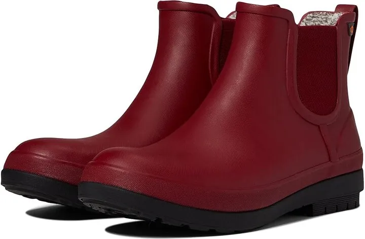 Bogs Amanda Plush II Chelsea (Cranberry) Women's Shoes
