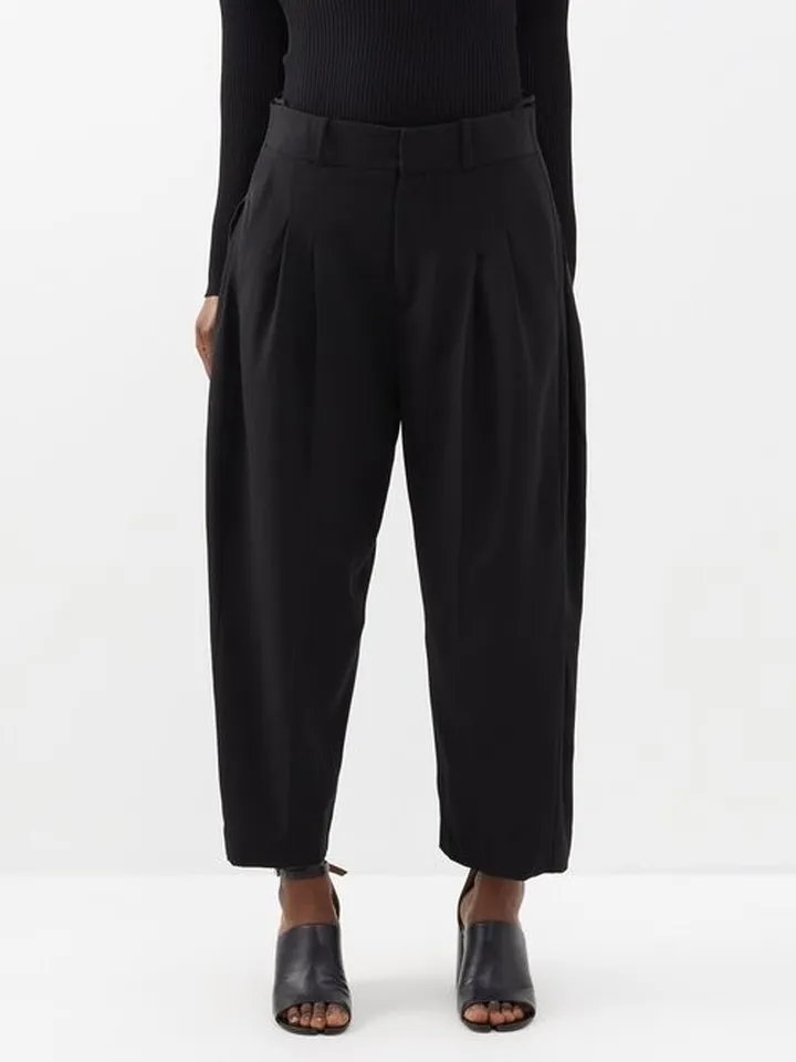 Gilbert Cropped Wide-leg Wool-blend Trousers