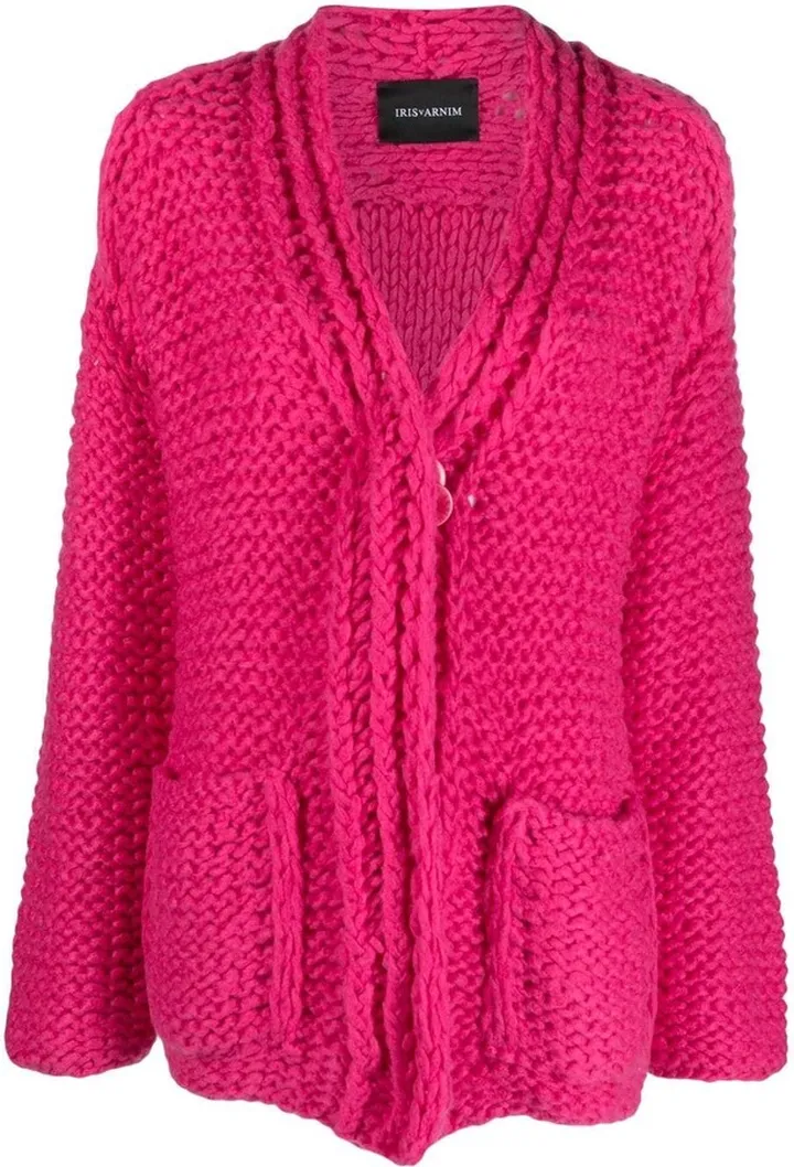 V-neck cashmere coat