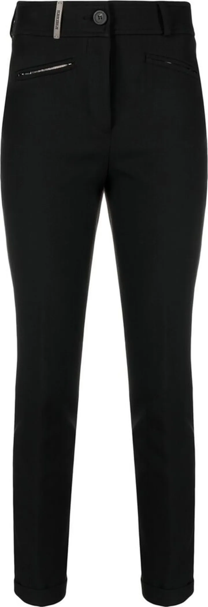 High-Rise Slim-Cut Trousers