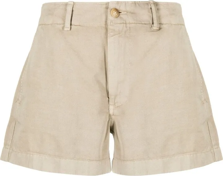 Wide-Leg Chino Shorts