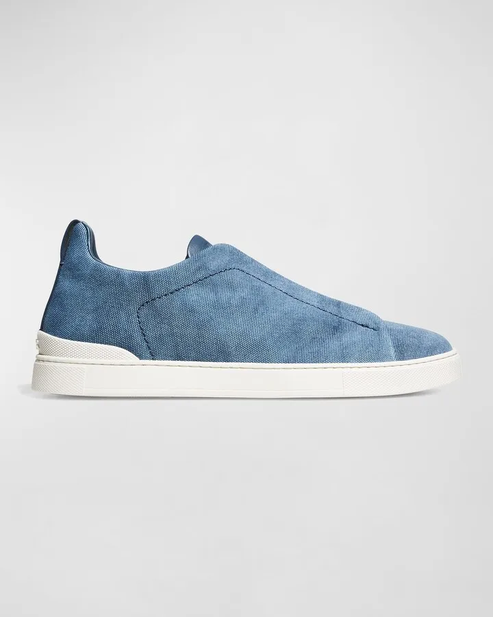 Men's Canvas Slip-On Low-Top Sneakers