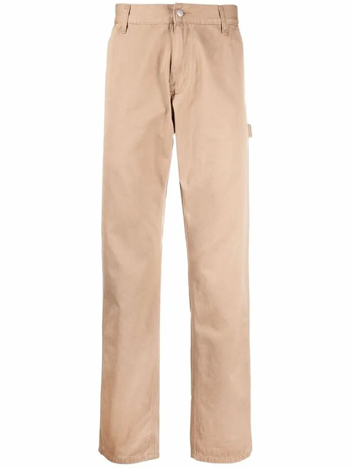 Four-Pocket Cotton Straight Trousers