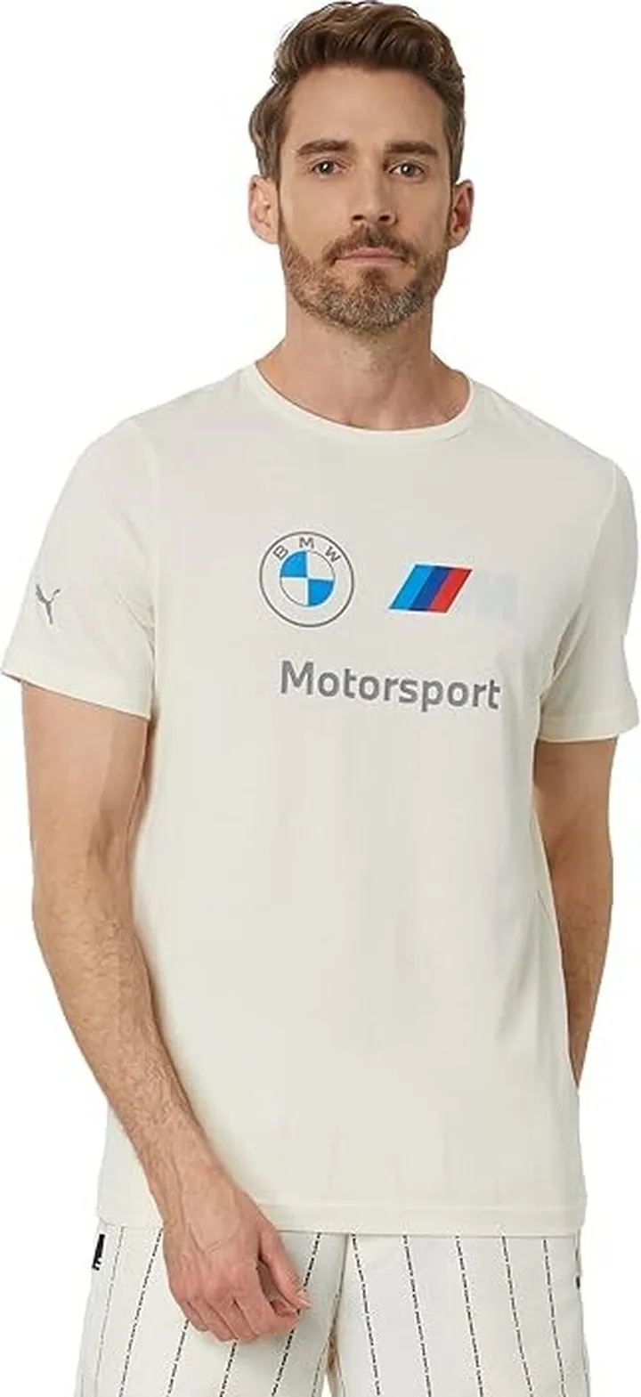 PUMA BMW M Motorsport Essentials Logo Tee (Pristine) Men's Clothing