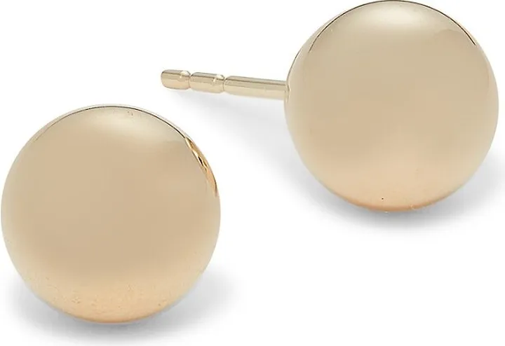 14K Yellow Gold Ball Earrings