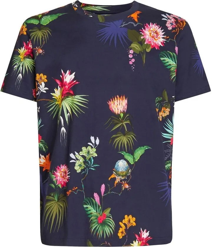 floral-print T-shirt
