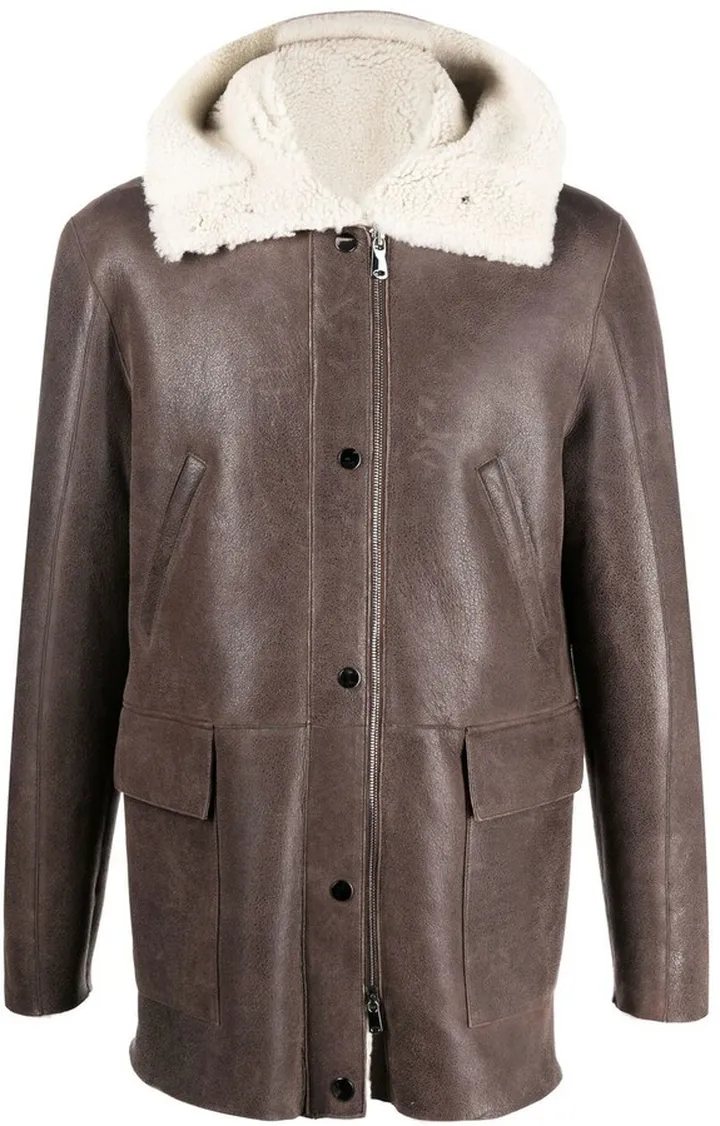 Shearling-Lined Leather Jacket