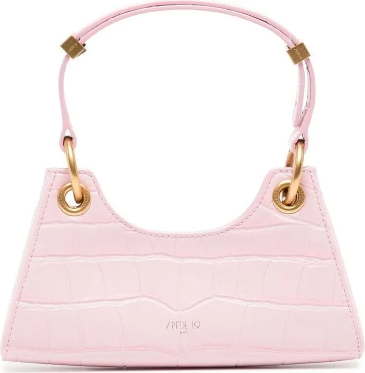 Mini Embossed-Crocodile Effect Leather Bag