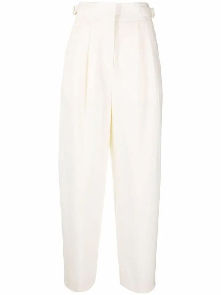 High-Waisted Straight-Leg Trousers