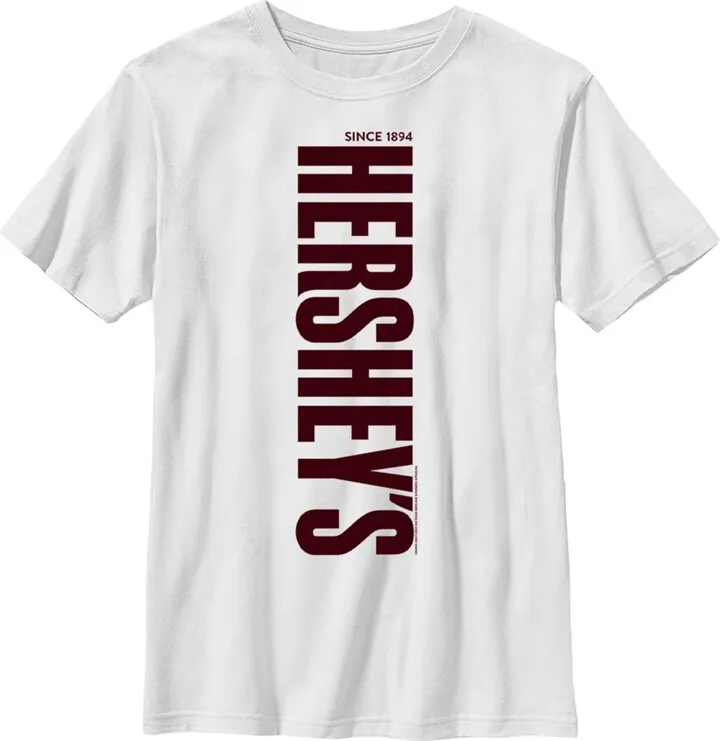 Boy's HERSHEY'S Vertical Logo T-Shirt - White - X Large