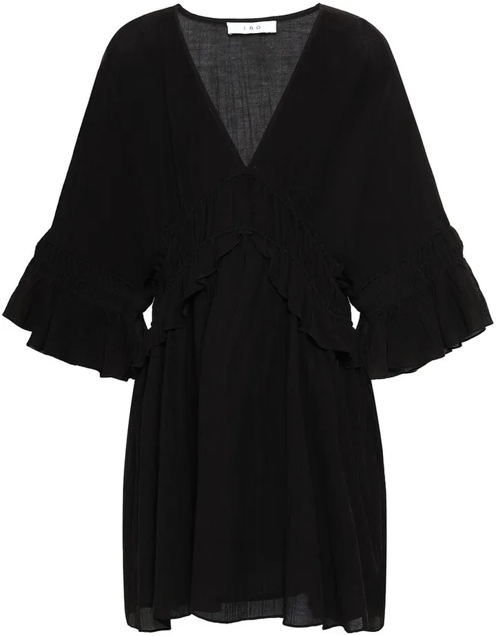 Folula shirred georgette mini dress