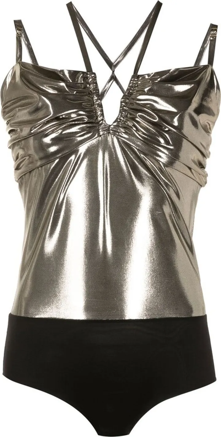Nanda metallic halterneck bodysuit