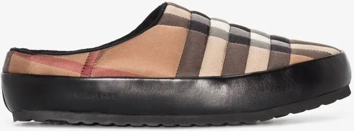 Brown Northaven Check Slippers