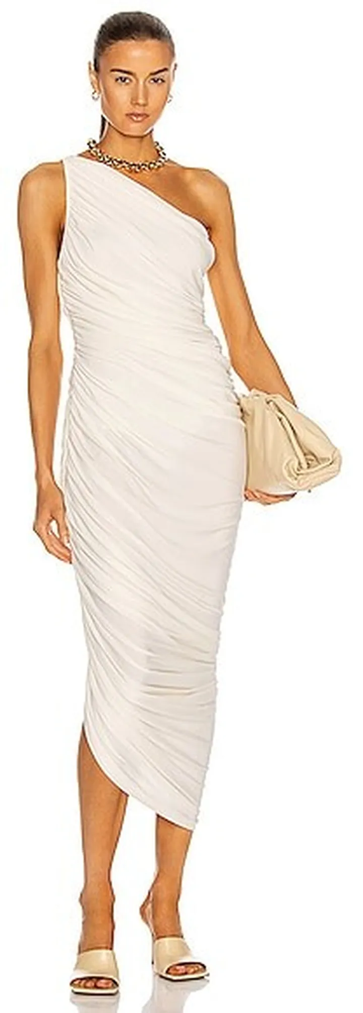 Norma Kamali Diana Gown in White