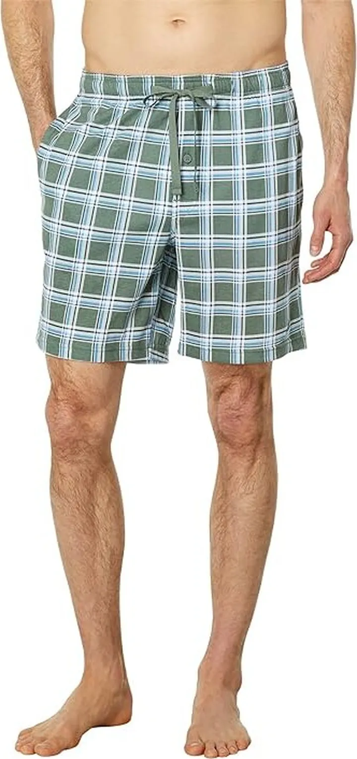 Nautica Plaid Sleep Shorts (Seaside Fire) Men's Shorts