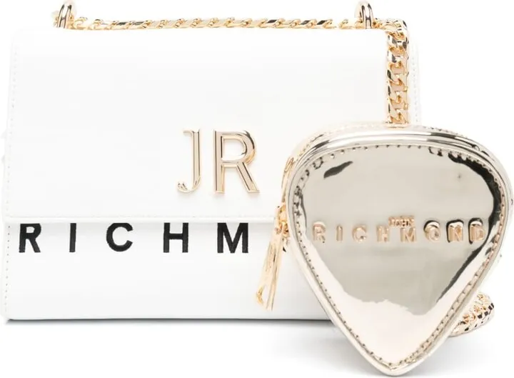 Monogram-Plaque Faux-Leather Shoulder Bag