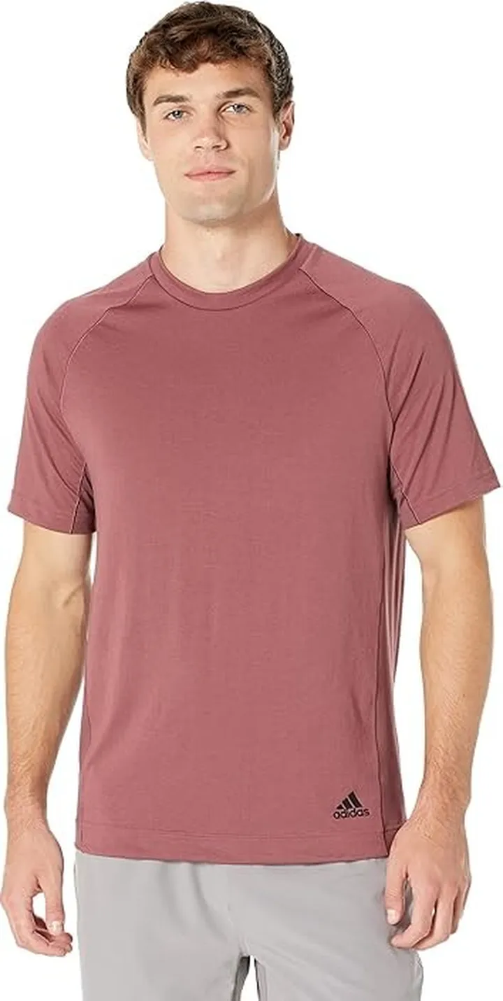adidas Yoga Tee (Quiet Crimson) Men's Clothing