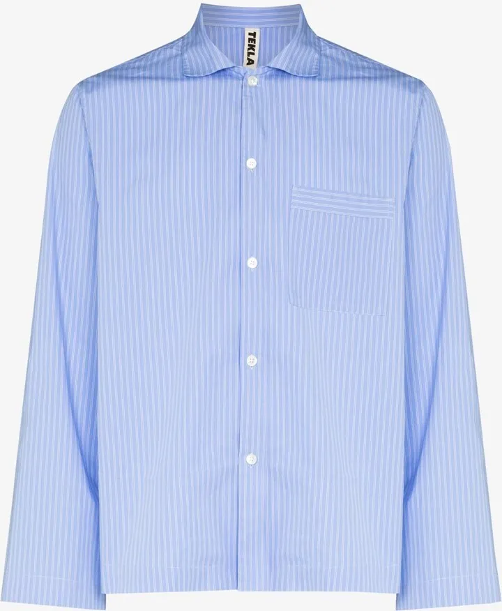 Blue Striped Pajama Shirt
