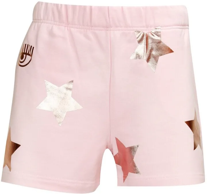 Chiara Ferragni Star Patch Elasticated-Waist Track Shorts