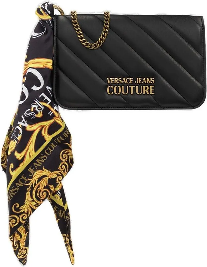 Versace Jeans Couture Logo Lettering Quilted Crossbody Bag