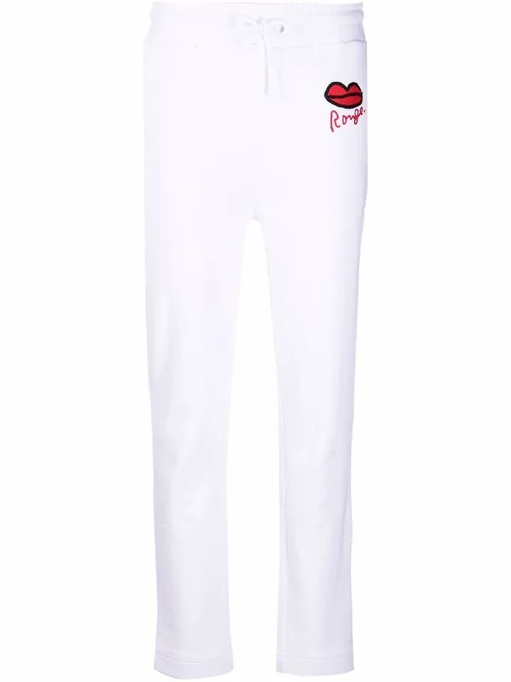 Rouge-print track pants