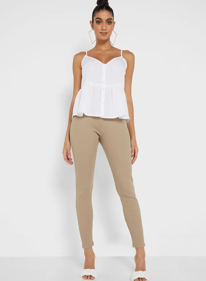 High Waist Ribbed Leggings