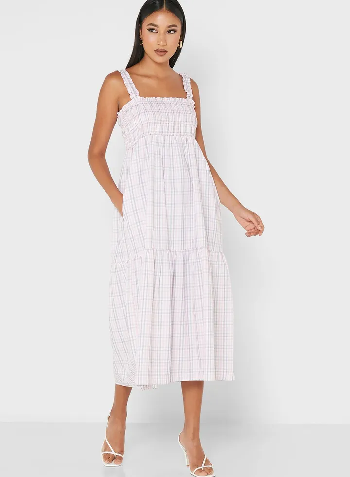 Square Neck Knitted Dress