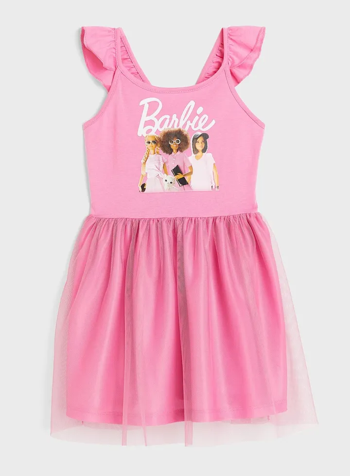 Kids Barbie Tulle Midi Dress
