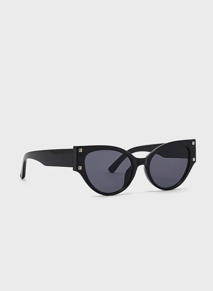 Cateye Stud Detail Sunglasses