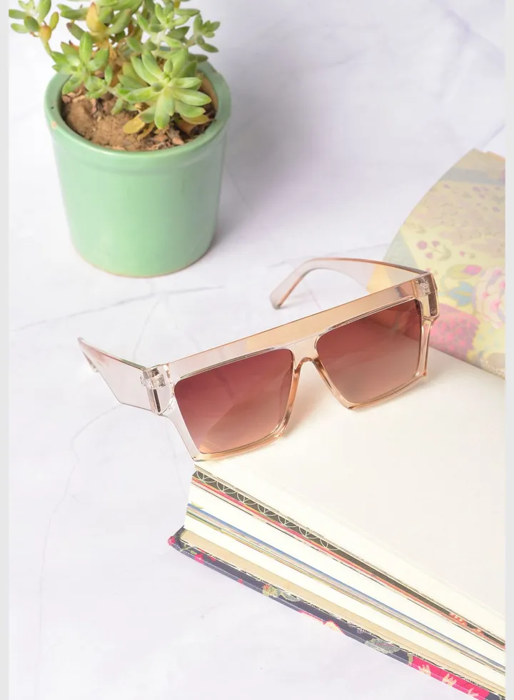 Women Brown Lens Brown Oversized Sunglasses