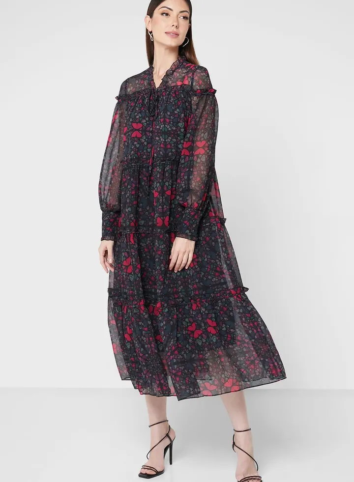 Ruffle Detail Dress