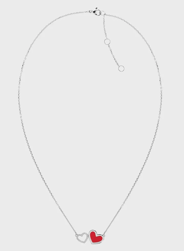 Enamel Hearts Necklace