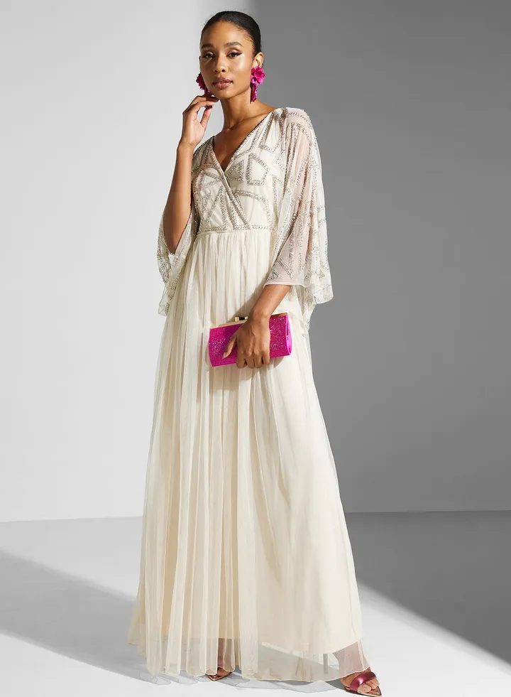 Cape Sleeve Dress