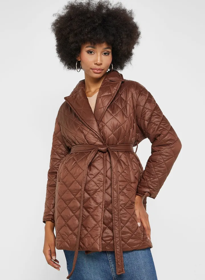 Belted Padded Coat