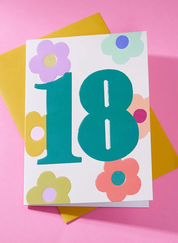Female Age 18 Year Card