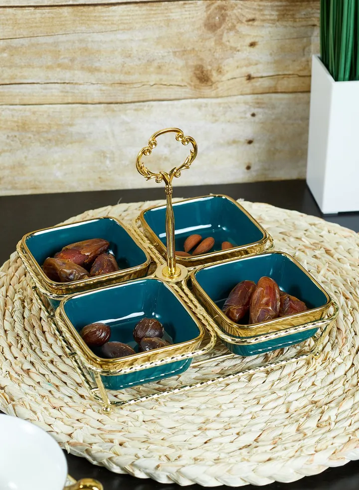 Green Serving Snack Bowls