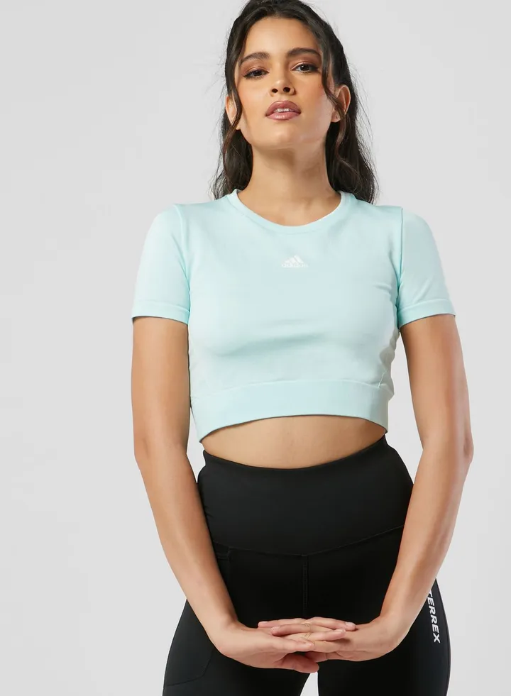 Seamless Fitted Cropped T-Shirt