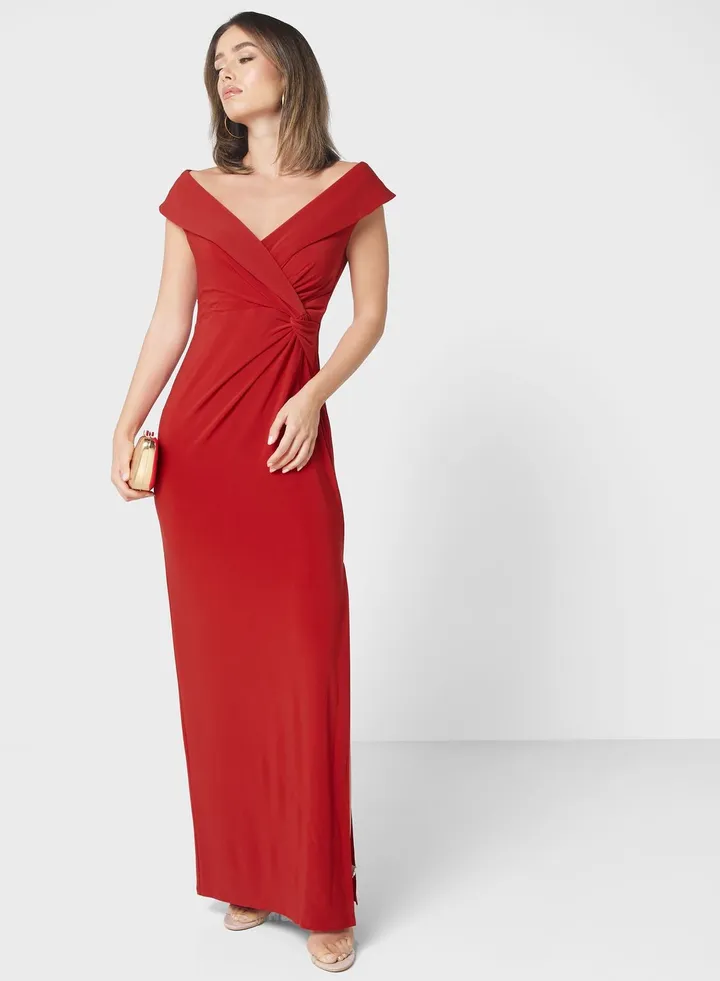 Bardot Knot Detail Dress