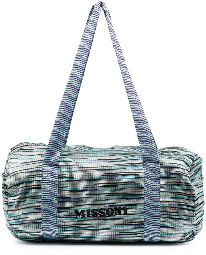 Embroidered-Logo Knitted Travel Bag