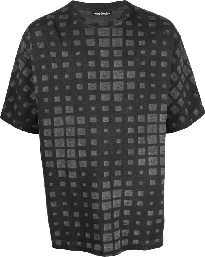 geometric-print cotton T-shirt