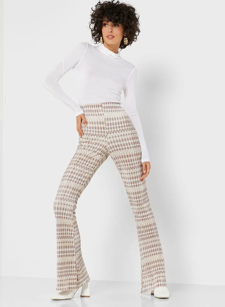 Printed Wide Leg Pants
