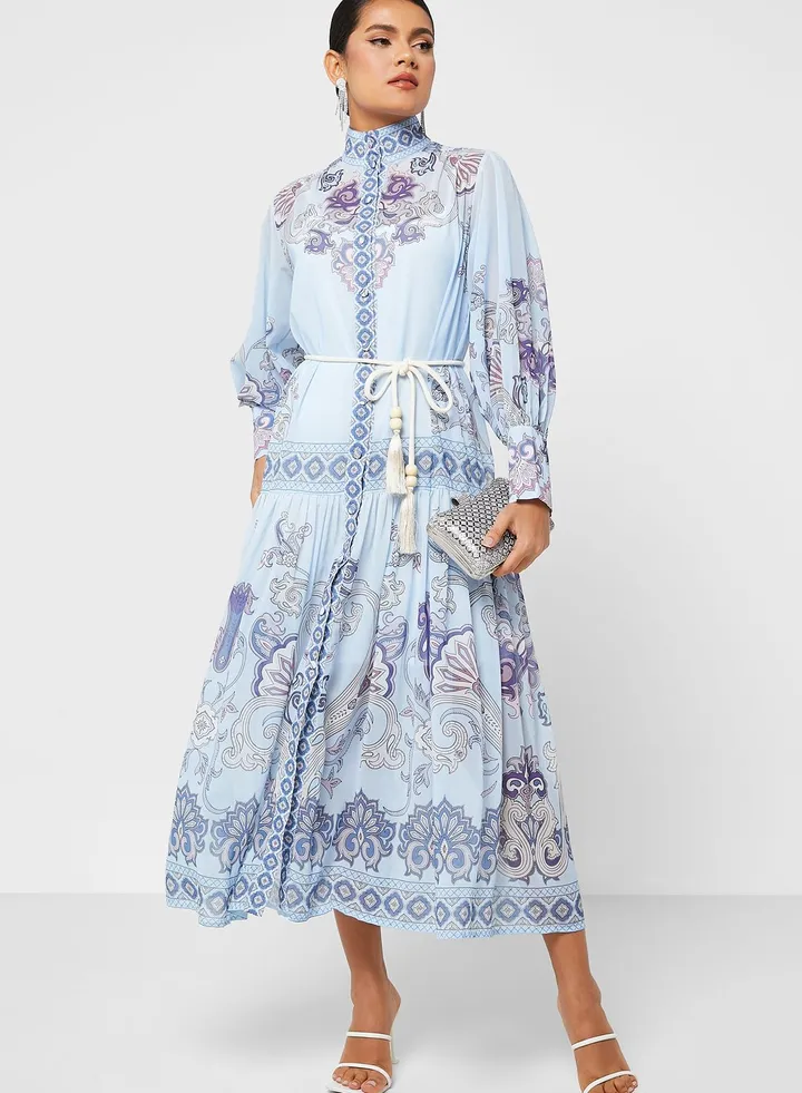 Abstract Print Dress