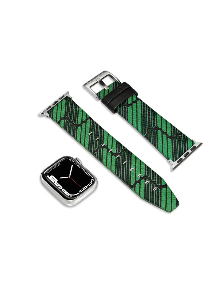 Police Mono Green Leather Watch Straps