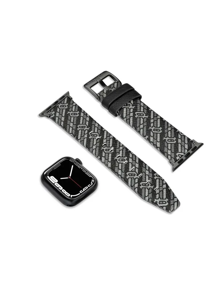Police Mono Black Leather Watch Straps