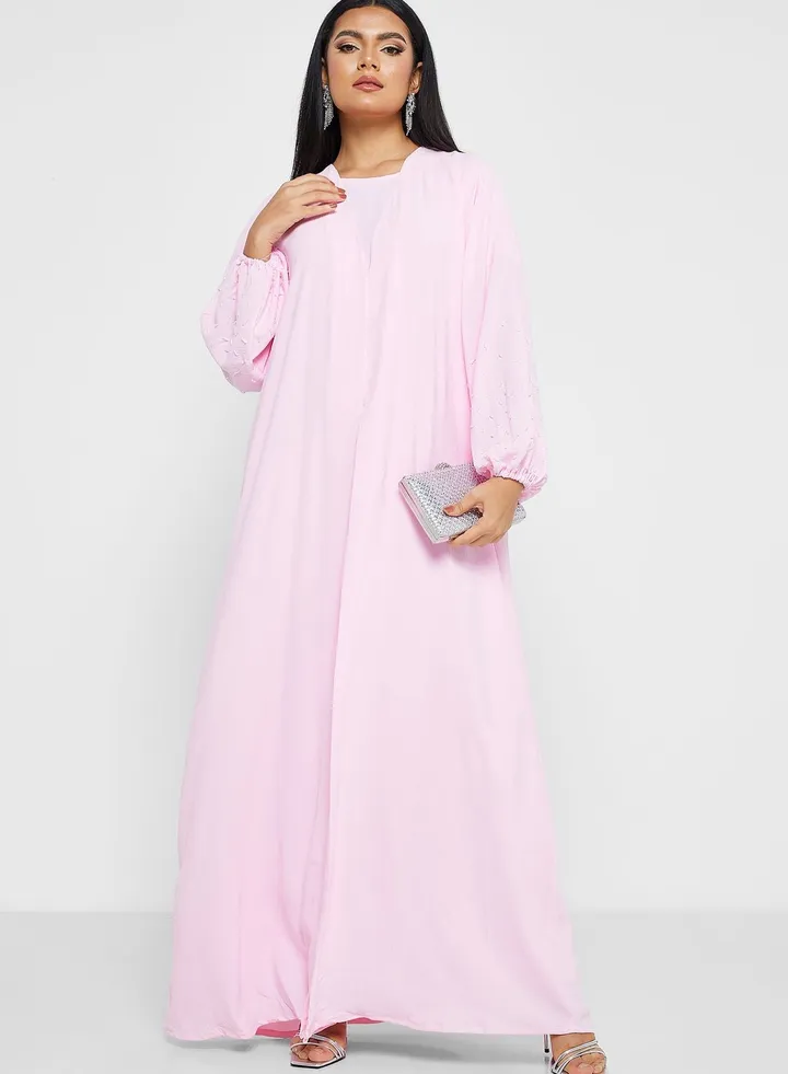 Puff Sleeve Abaya With Inner