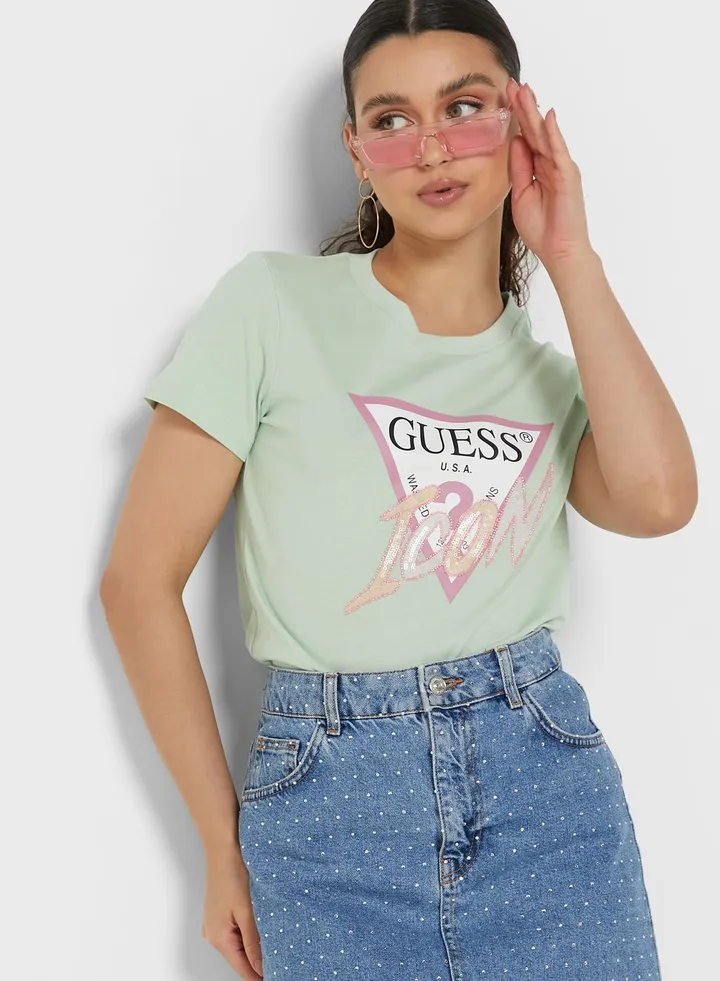 Crew Neck Graphic T-Shirt