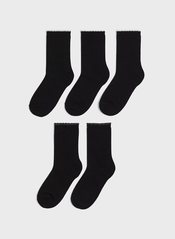 5 Pack High Knee Socks