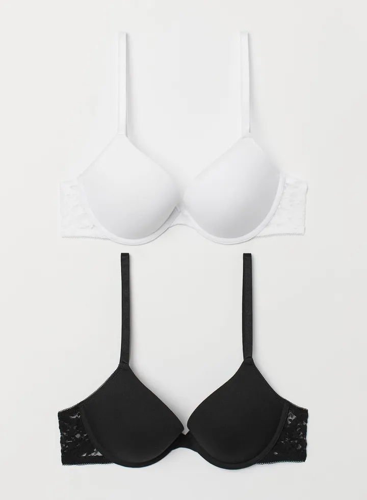 2 Pack Plunge Neck Bra