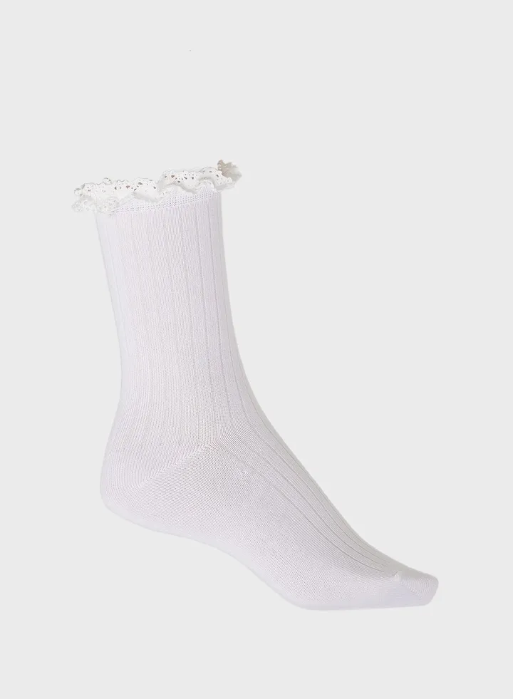 Ruffle Hem Socks