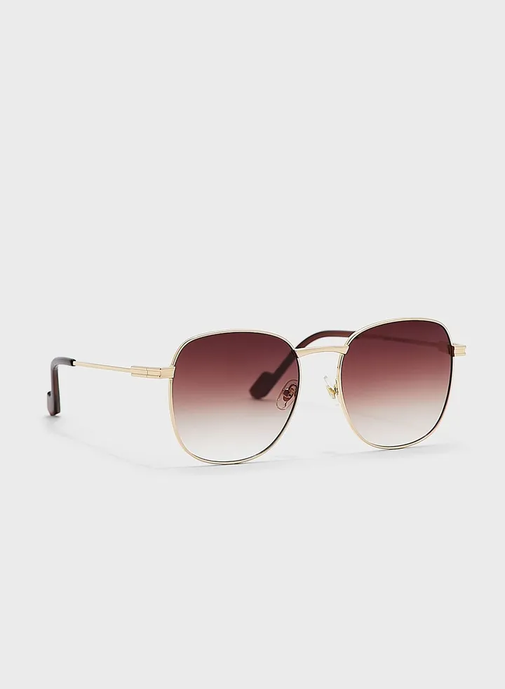 Rounded Aviator Sunglasses